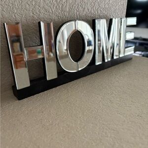 Silver HOME Decorative Sign